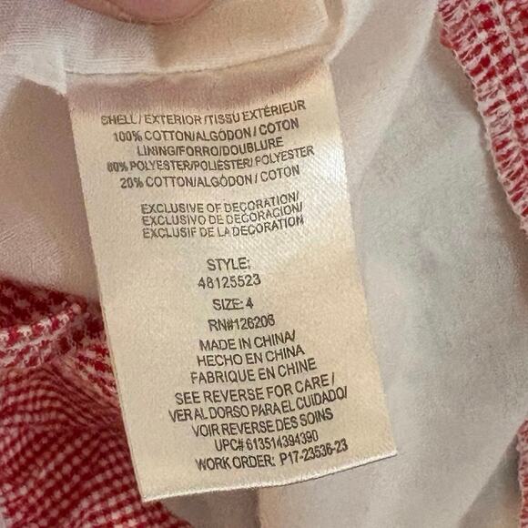 Pippa & Julie Bicycle Floral Dress Size 4 Whimsical Bike Print Gingham Bow - Picture 10 of 11